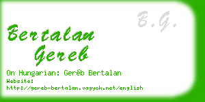 bertalan gereb business card